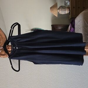 Catherine Malandrino Womens Dark Blue Keyhole Sleeveless Blouse